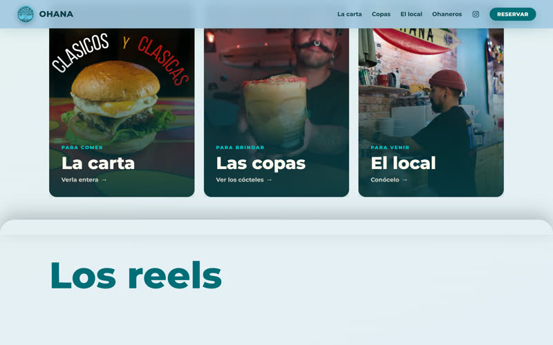 La web de Ohana por dentro