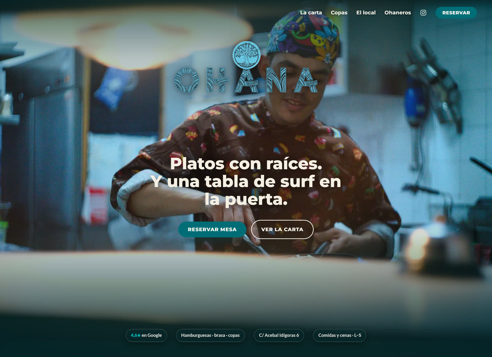 Portada de la web de Ohana